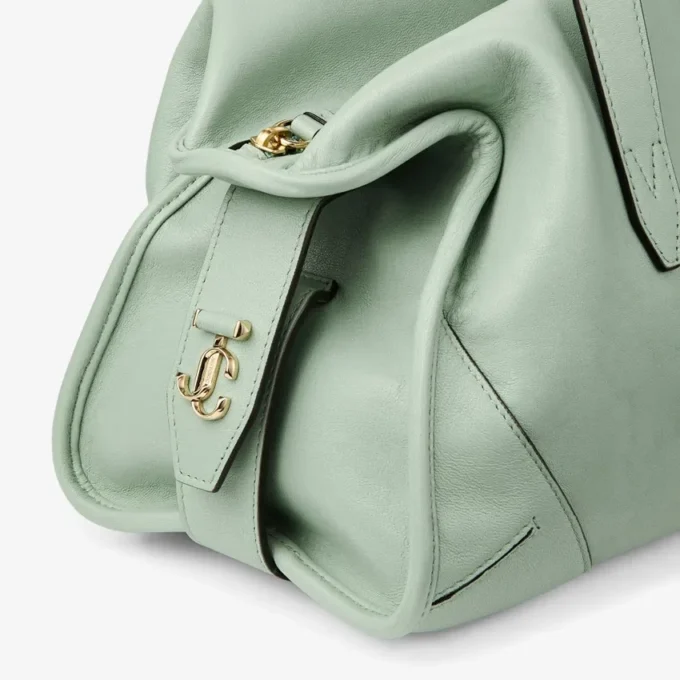 Bar Holdall Medium Verde Biker leren reistas