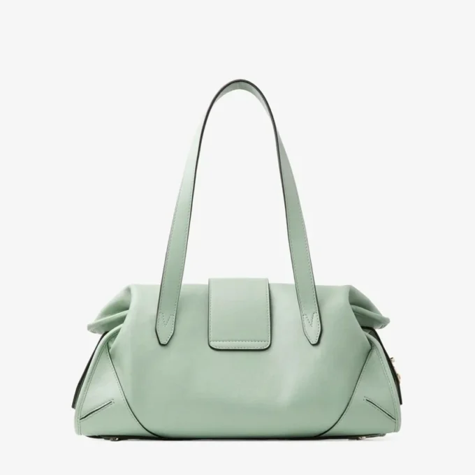 Bar Holdall Medium Verde Biker leren reistas