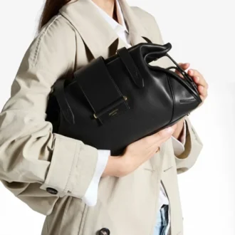 Bar Holdall Medium Zwarte Biker-leren reistas