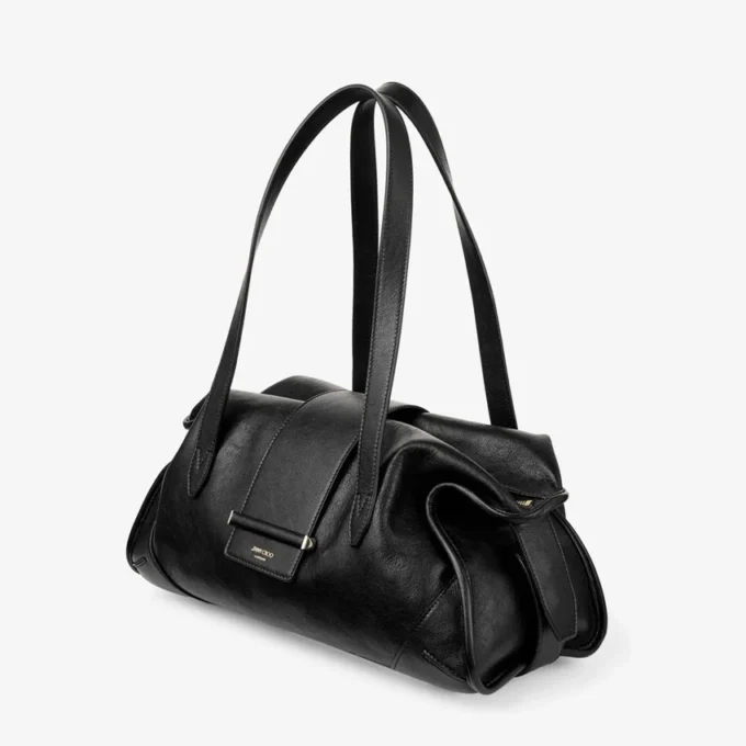 Bar Holdall Medium Zwarte Biker-leren reistas Bar Holdall Medium Zwarte Biker-leren reistas