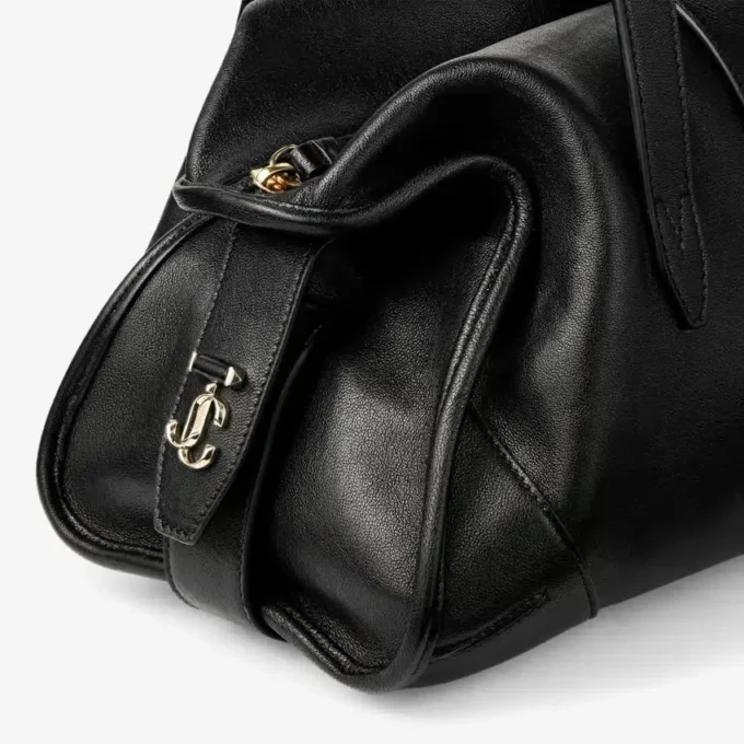 Bar Holdall Medium Zwarte Biker-leren reistas Bar Holdall Medium Zwarte Biker-leren reistas
