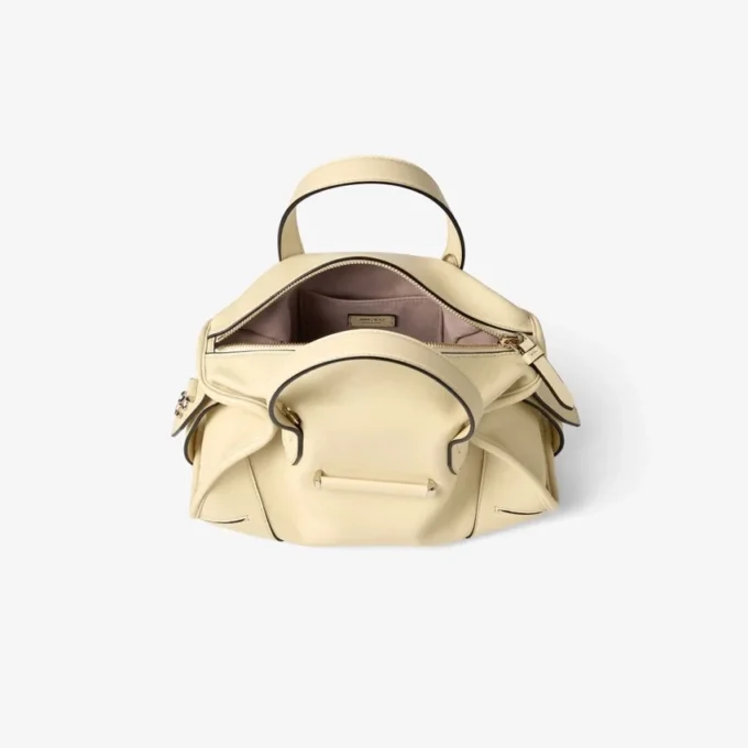 Bar Holdall Small Buttermilk Biker Leather Holdall Bag Bar Holdall Small Buttermilk Biker Leather Holdall Bag