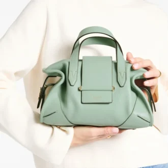 Bar Holdall Small Verde Biker leren reistas