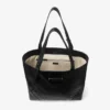 Bar Vertical Tote Medium Zwarte tas van zacht generfd kalfsleer met gestructureerde sterren