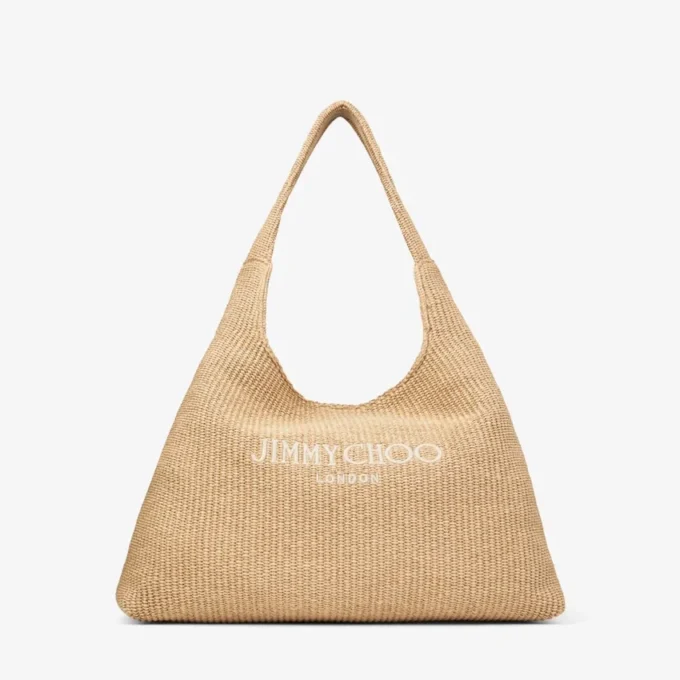Beach Diamond Hobo Large natuurlijke raffia schoudertas Beach Diamond Hobo Large natuurlijke raffia schoudertas