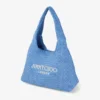 Beach Diamond Hobo Large Ocean Blue en Ecru Raffia schoudertas Beach Diamond Hobo Large Ocean Blue en Ecru Raffia schoudertas