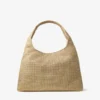 Beach Diamond Hobo Large schoudertas van goudkleurig en donker cappuccino metallic raffia Beach Diamond Hobo Large schoudertas van goudkleurig en donker cappuccino metallic raffia