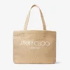 Beach Tote East-West Natuurlijke raffia geborduurde draagtas Beach Tote East-West Natuurlijke raffia geborduurde draagtas