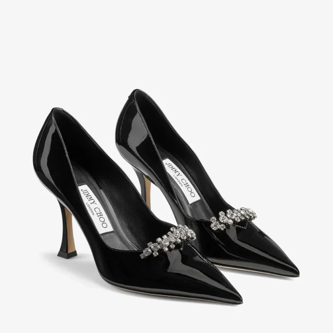 Belinda Pump 90 Zwarte lakleren pumps