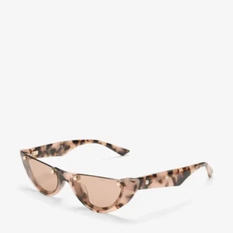 Beth roze Havana cat-eye zonnebril