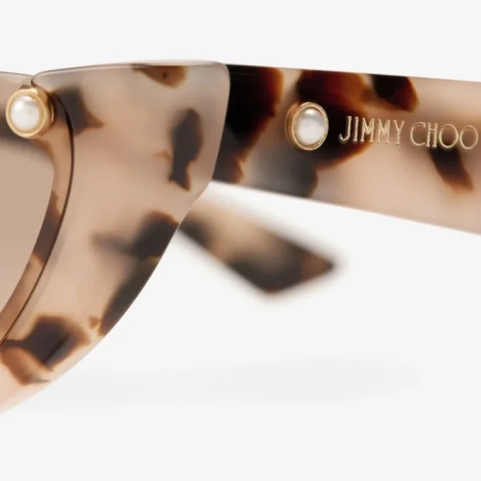 Beth roze Havana cat-eye zonnebril Beth roze Havana cat-eye zonnebril