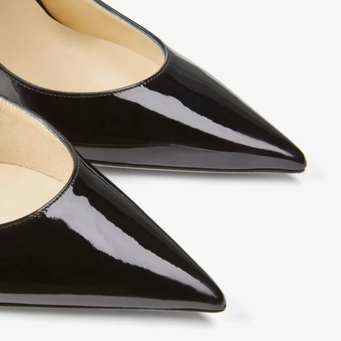 Bing 100 zwarte lakschoenen met kristallen bandje