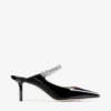 Bing 65 zwarte lakschoenen met kristallen band