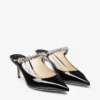 Bing 65 zwarte lakschoenen met kristallen band