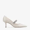 Bing Pump 65 Linnen lakschoenen met kristallen