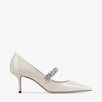 Bing Pump 65 Linnen lakschoenen met kristallen