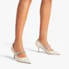 Bing Pump 65 Linnen lakschoenen met kristallen