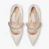 Bing Pump 65 Linnen lakschoenen met kristallen