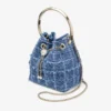 Bon Bon bucket bag van denim met kruispatroon Bon Bon bucket bag van denim met kruispatroon