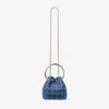 Bon Bon bucket bag van denim met kruispatroon Bon Bon bucket bag van denim met kruispatroon