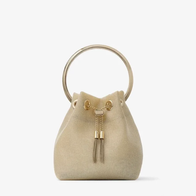 Bon Bon Champagne metallic mesh tas Bon Bon Champagne metallic mesh tas