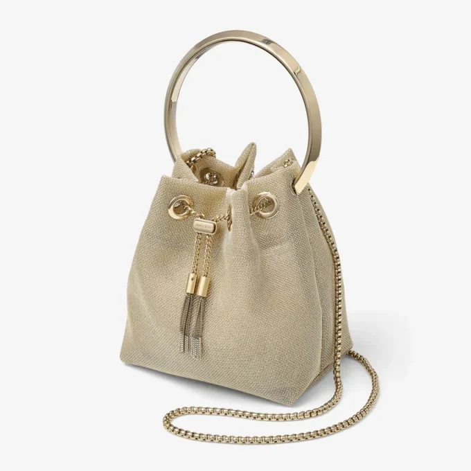 Bon Bon Champagne metallic mesh tas Bon Bon Champagne metallic mesh tas
