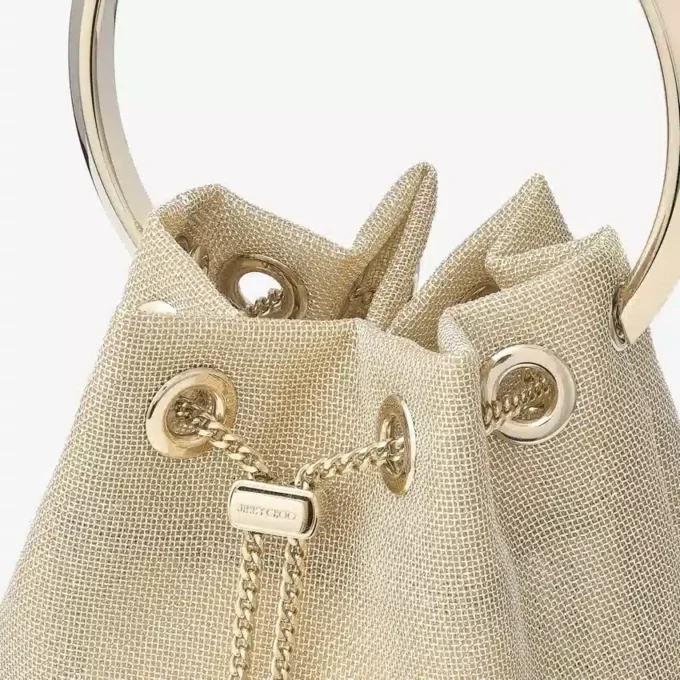 Bon Bon Champagne metallic mesh tas Bon Bon Champagne metallic mesh tas
