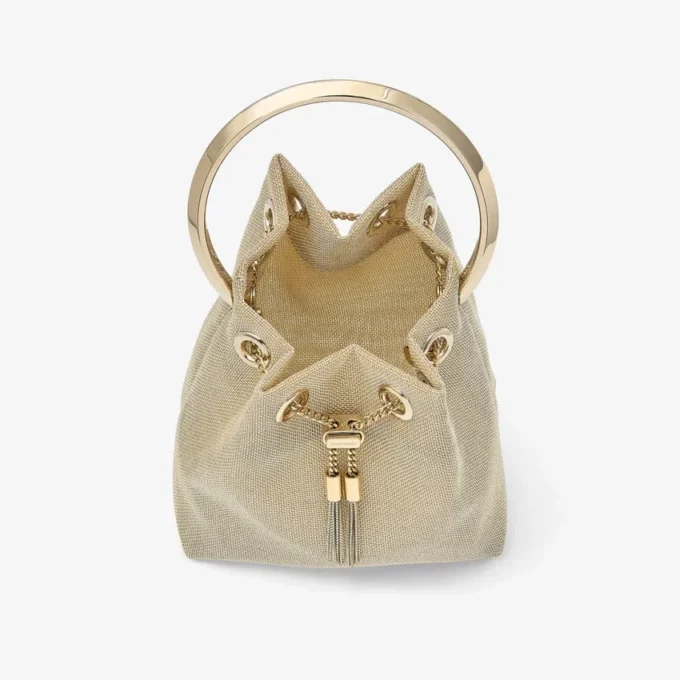 Bon Bon Champagne metallic mesh tas Bon Bon Champagne metallic mesh tas