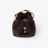 Bon Bon chocoladekleurige bucket bag met metalen handvat Bon Bon chocoladekleurige bucket bag met metalen handvat