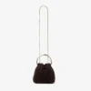 Bon Bon chocoladekleurige bucket bag met metalen handvat Bon Bon chocoladekleurige bucket bag met metalen handvat