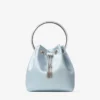 Bon Bon ijsblauwe satijnen bucket bag Bon Bon ijsblauwe satijnen bucket bag