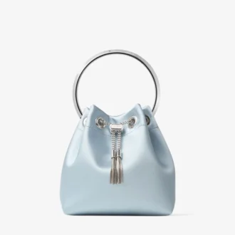 bon bon ijsblauwe satijnen bucket bag 1 330x330 - Bon Bon ijsblauwe satijnen bucket bag