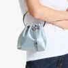 Bon Bon ijsblauwe satijnen bucket bag Bon Bon ijsblauwe satijnen bucket bag