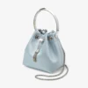 Bon Bon ijsblauwe satijnen bucket bag Bon Bon ijsblauwe satijnen bucket bag