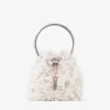 Bon Bon ivoorkleurige satijnen bucket bag met bloembladborduursel Bon Bon ivoorkleurige satijnen bucket bag met bloembladborduursel