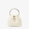 Bon Bon natuurlijke bucket bag met metalen handvat