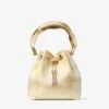 Bon Bon natuurlijke mix tie-dye leren bucket bag met gebeeldhouwde handgreep Bon Bon natuurlijke mix tie-dye leren bucket bag met gebeeldhouwde handgreep