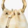 Bon Bon natuurlijke mix tie-dye leren bucket bag met gebeeldhouwde handgreep Bon Bon natuurlijke mix tie-dye leren bucket bag met gebeeldhouwde handgreep