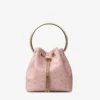 Bon Bon Rose-tas van struisvogelleer Bon Bon Rose-tas van struisvogelleer