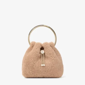 Bon Bon Toffee-bucketbag met metalen handvat