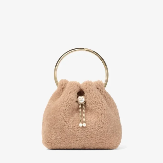 Bon Bon Toffee-bucketbag met metalen handvat