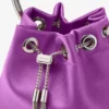 Bon Bon Violet Orchid satijnen handtas met metalen armband
