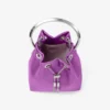 Bon Bon Violet Orchid satijnen handtas met metalen armband
