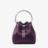 Bon Bon Winter Bloom satijnen handtas met metalen armband Bon Bon Winter Bloom satijnen handtas met metalen armband