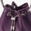 Bon Bon Winter Bloom satijnen handtas met metalen armband Bon Bon Winter Bloom satijnen handtas met metalen armband