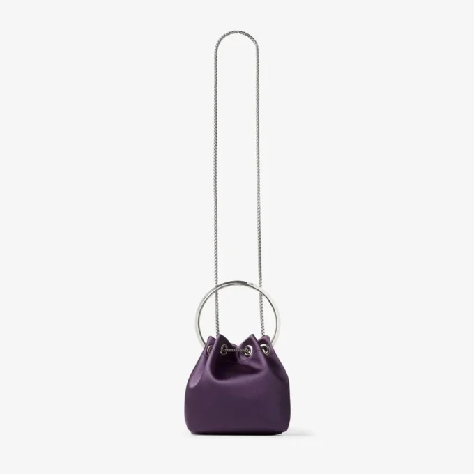 Bon Bon Winter Bloom satijnen handtas met metalen armband Bon Bon Winter Bloom satijnen handtas met metalen armband