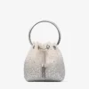 Bon Bon witte kristallen mesh handtas