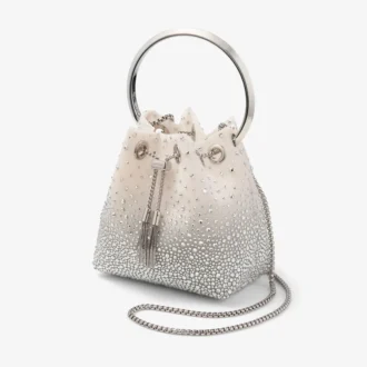 Bon Bon witte kristallen mesh handtas