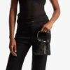 Bon Bon zwarte mesh bucket bag