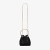 Bon Bon zwarte mesh bucket bag